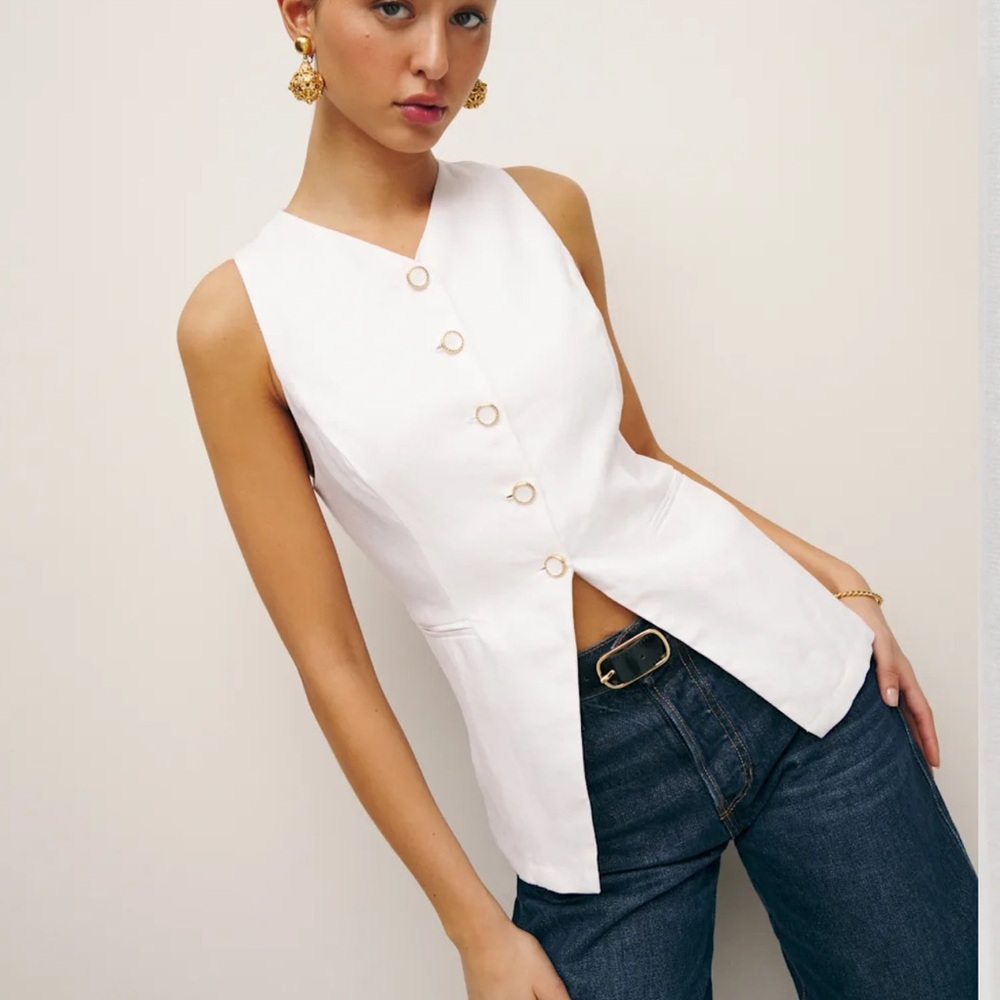 Reformation Aspen Linen Top